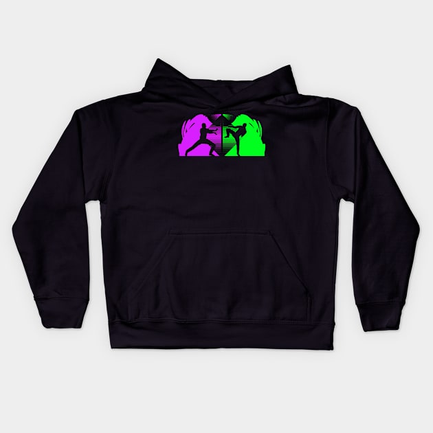 karate fight club Kids Hoodie by Times6ix